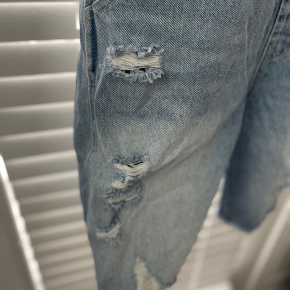 KanCan High Rise 90's Overall Shorts - Picture 2 of 11